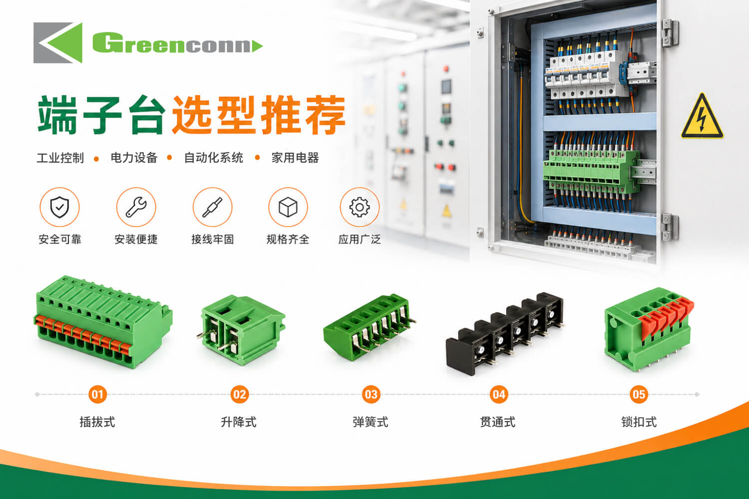 Greenconn 端子台/接线端子类型