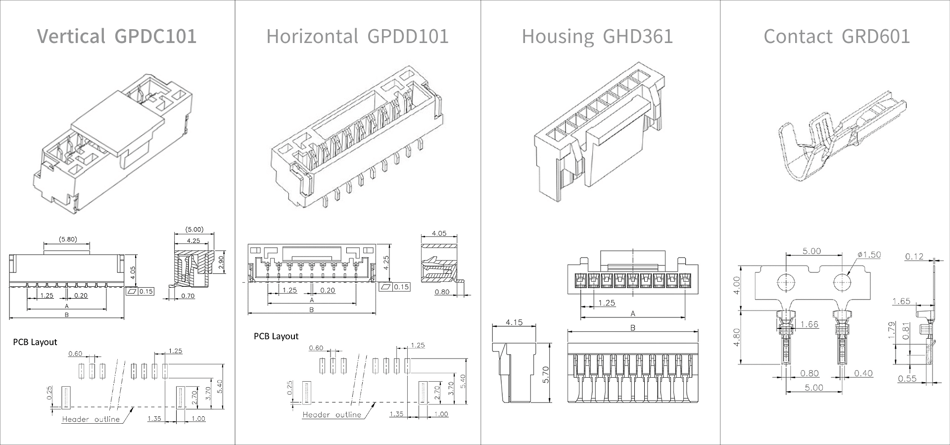 GB01 Series Wire-to-Board Connector Structure